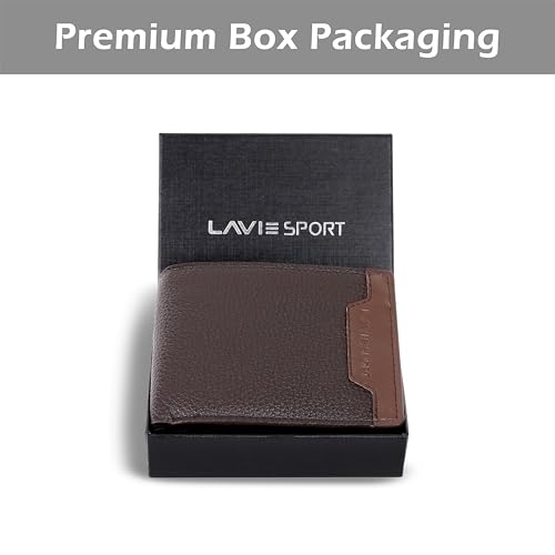 Image of Lavie Sport Men's Xavier Wallet | 5 Card Slots | Biofold Wallet | Synthetic Leather | Purse for Men