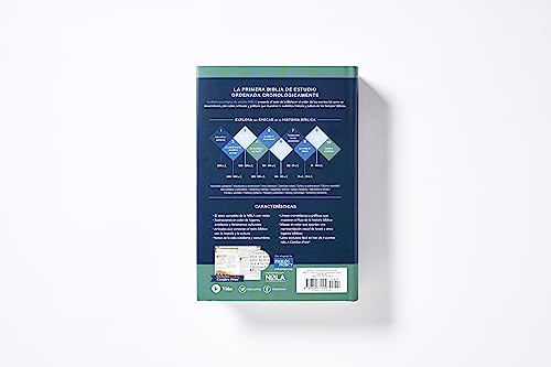 Image of NBLA, Biblia Cronologica de Estudio, Tapa dura, Interior a cuatro colores, Comfort Print (Spanish Edition)