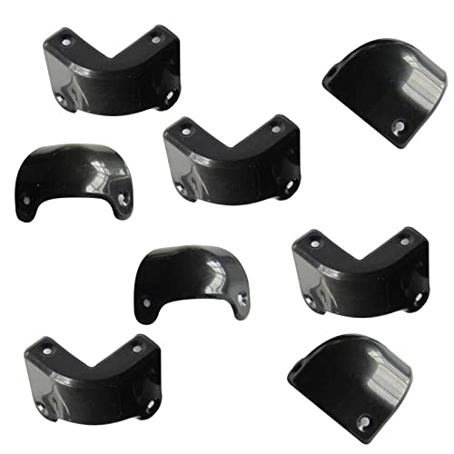 8 piezas de plástico delantero y trasero negro amplificador de guitarra AMP esquina gabinete para...