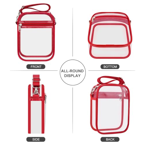 Image of USPECLARE Clear Purse for Stadium Events Transparent Messenger Bag