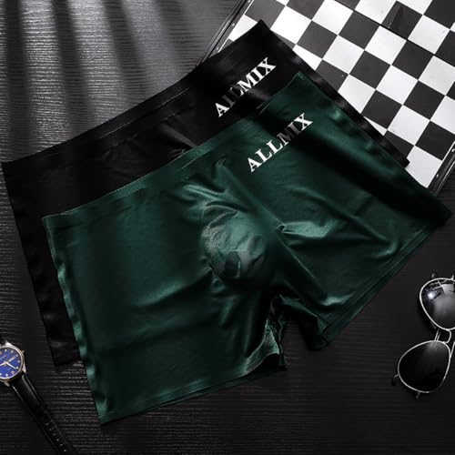3Pcs Low Waist Underwear Set For men Seamless Sexy Thongs Ice Silk Briefs for Sports Travel Casual Seay HomeWear2