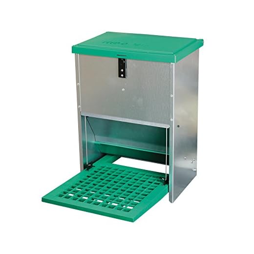 Eurolap - Mangeoire Exterieur Anti-Gaspi 10 Kg Distributeur Aliment Galva - Volailles