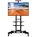 Yaheetech 32 to 65 Inch Multi-Functional Universal Flat Screen TV Carts Stand Mobile Rolling TV Stand on Wheels with Mount for LED LCD Plasma Flat Panels with Heavy Duty Base Stand and Storage Shelves