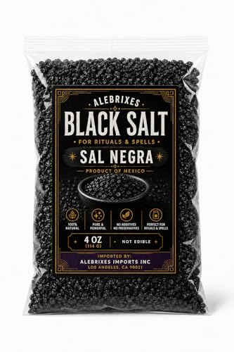 Alebrixes - Black Salt 4 Oz (114 g) | Black Salt For Protection Rituals - Sal Negra para Rituales de...