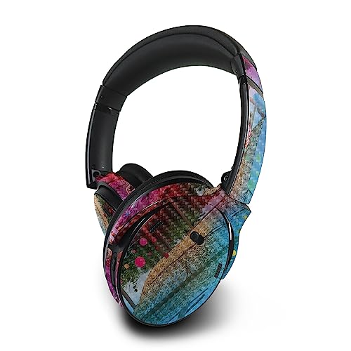 Image of MightySkins Carbon Fiber Skin Compatible with Bose QuietComfort 45 Headphones Tropical Resort | Protective, Durable Textured Carbon Fiber Finish | Easy to Apply
