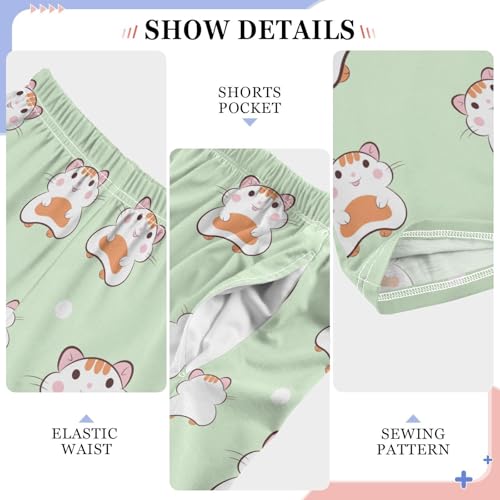 ZZKKO Cute Hamster Boys Pants for Kids Jogger Pants with Pockets S-XL4