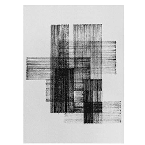 Art mural affiche abstraite nordique noir et blanc et grand tableau contemporain 50x70