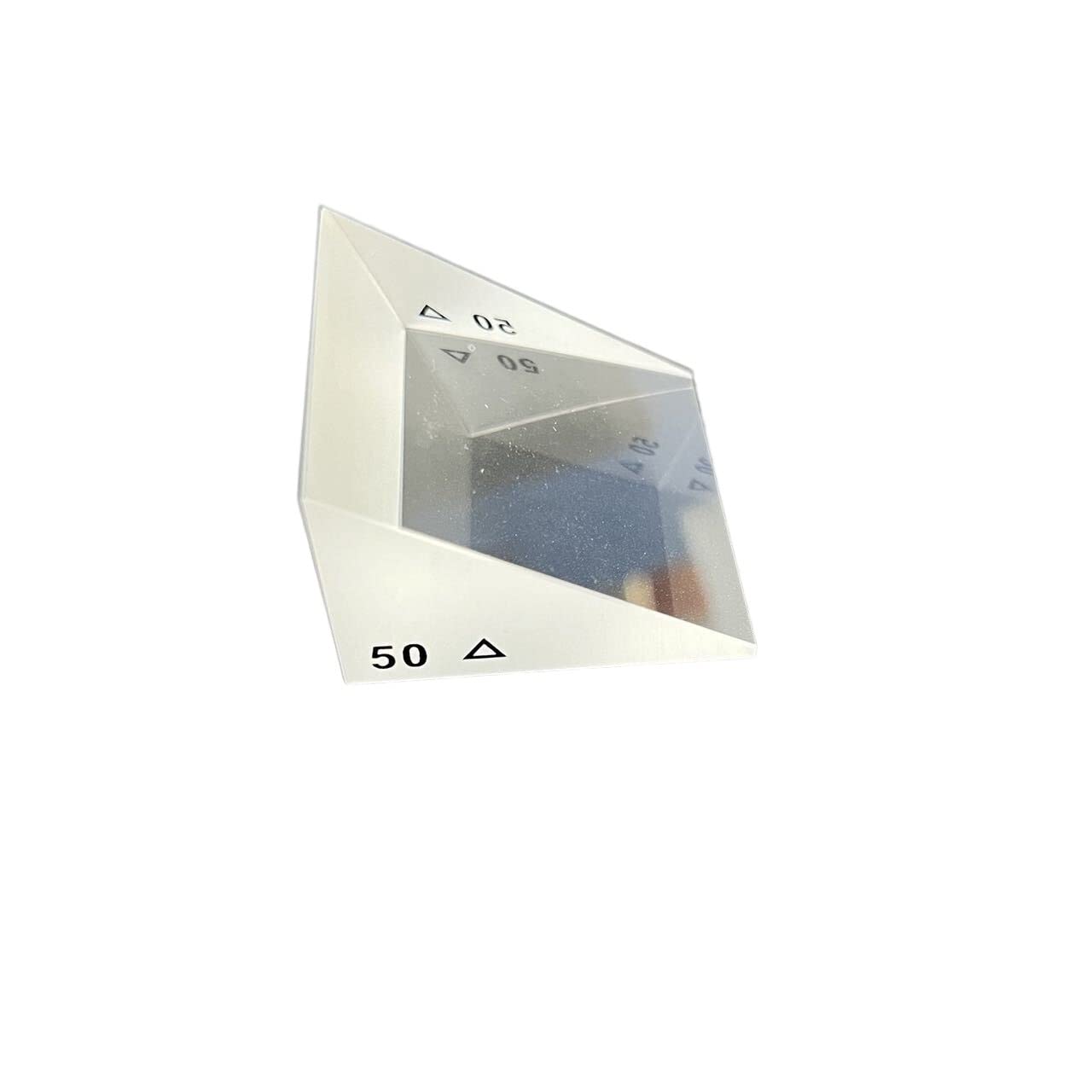 YONGERN Optical Wedge Prism Ophthalmic Strabismus Customized Prisms Glass Lens Processing Triangular Prism Strabismus Glasses Correction (Color : 50degree)