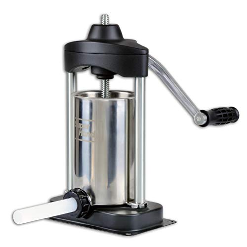 SuperHandy Wurstfüller edelstahl 2,26KG Filler Wurstfüllmaschine enthalten 1,9cm, 2,25cm und 0,635cm Durchmesser Stopfrohre Beste Verwendung für Metzgereien Cover