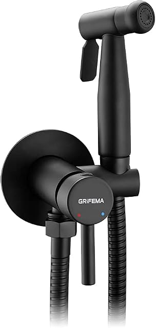 GRIFEMA G154B-1 Irismart-Concealed Bidet Mixer Spray Set for Hot and Cold Water, WC Shower Kit, Copper-B, M