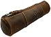 Leather Pencil Pouch - Zippered Pen Case for School, Work & Office by Rustic Town (Brown)