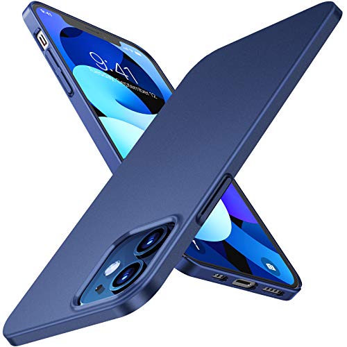 TORRAS Slim Fit Compatible for iPhone 12 Mini Case, Ultra-Thin Lightweight Full Protection Hard PC for iPhone 12 Mini Phone Case with Comfortable Grip 5.4 inch 2020 (Blue)