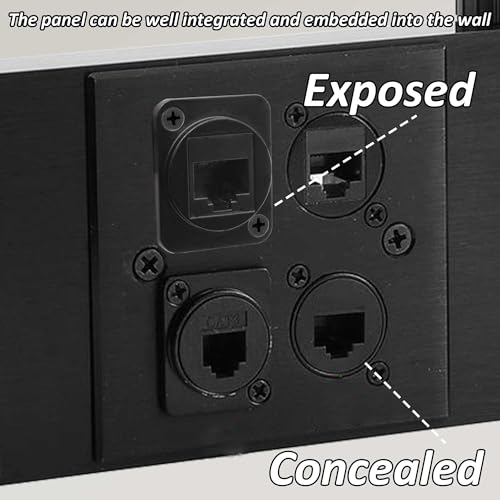 Adaptador conector RJ45 Panel Montaje sin soldadura miniatura 6