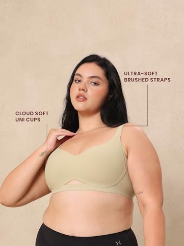 Image of Everyday Seamless T Shirt Bra for Women | Full Coverage,Wire-Free and Soft Padded Bra | Wide Straps Provides Gentle Lift and Support | Smart Airflow Reduce Underboob Sweat Perfect Cup Sizes A,B,C