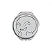 Evil Laugh Black Expression Happy Hand Compact Mirror Round Portable Pocket Glass