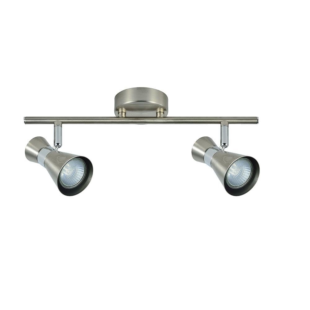 PRENDELUZ Ciabatta 2xGU10 nichel/cromo 15x36,5x8,5 cm - Illuminazione decorativa per interni ed esterni.