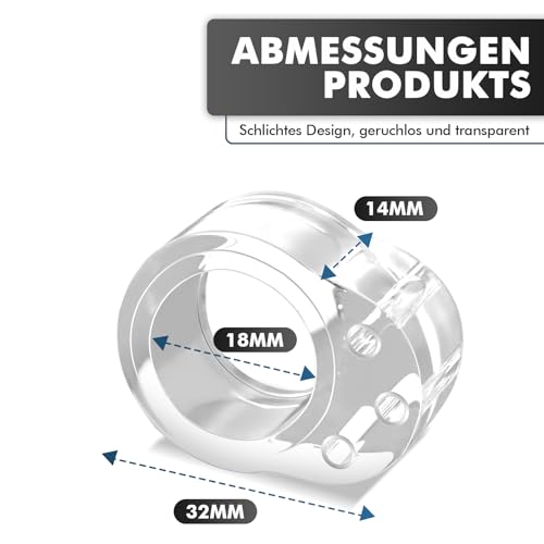shinfly 6er Set Türstopper Klinke, Transparente PVC Türklinkenpuffer, Hochelastische Door Stopper, Wände und Türgriff Schutz, Ø18mm, Geeignet für Ø17mm-Ø20mm Türgriffe