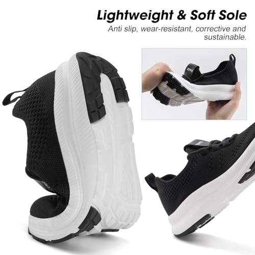 Image of ZOVE Wide Toe Box Shoes Women Extra Wide Width Sneakers Ultra Light Road Running Shoes Non-Slip Tennis Sneakers Breathable Walking Athletic