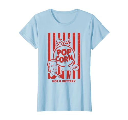 Frisches Popcorn Schild Kostüm für Halloween Lustig Retro Vintage T-Shirt