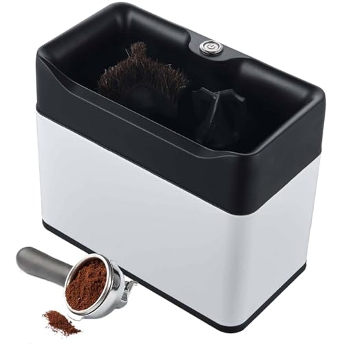 vnmudzeo Dispositivo per La Pulizia del Manico del caffè, Macchina Automatica per La Pulizia del Portafiltro A 340 Giri/Min, Installazione da Banco/A Parete/A Incasso,White