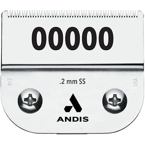 Andis 64740 Ultra Edge Carbon Steel Detachable Clipper Blade, 0.2mm Cut