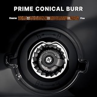 URintells Cuising Coffee Maker with Grinder, Programmable Hot and Cold Coffee Maker with 22 oz Glass Carafe, Fully Automatic Coffee Machine with Timer, Removable Filter, Black Americano Coffee Machine