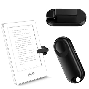 Sycelu RF Remote Control Page Turner for Kindle Paperwhite Accessories Ipad Reading Kobo Surface Comics/Novels iPhone Tablets Android Taking Photos Camera Video (Dark Black, 5.5 * 3.9 * 1.26inch)