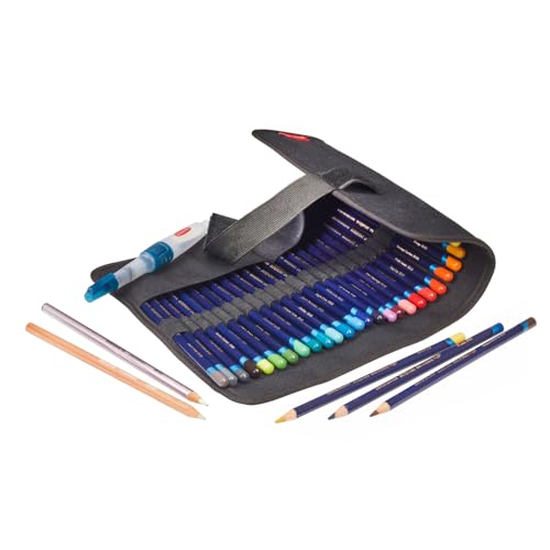 Derwent Pencil Wrap, Black, Accessories Ideal for Sketching and Drawing, Professional Quality Roll Up Pencil Case, Pencil Wrap, 2306206