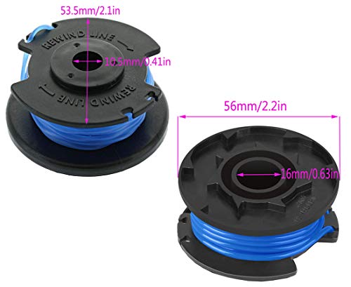 Topemai Ac14Rl3A String Trimmer Replacement Spool Line 0.065” For Ryobi One+ 18V, 24V, And 40V Cordless Trimmers(8 Spools + 2 522994001 Caps) #TOP6