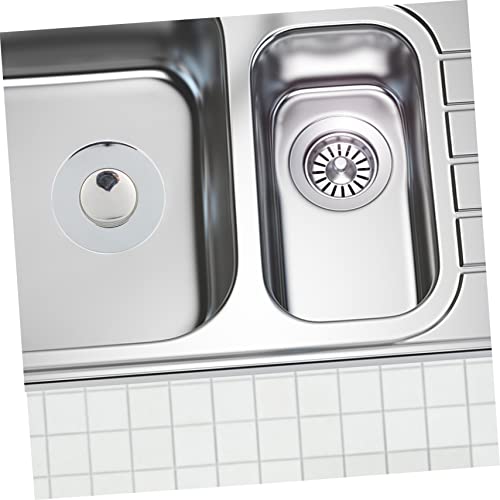 Tapón y colador de desagüe de cobre con pulsador para baño y cocina miniatura 6