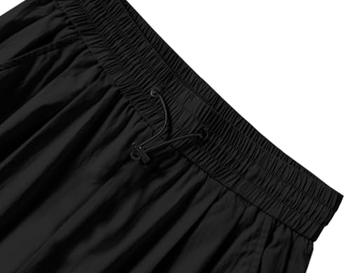 Image of Girls Cargo Pants Elastic Waist Drawstring with Pockets Pants | 6-14 years High Waist Loose fit School Hiking Casual