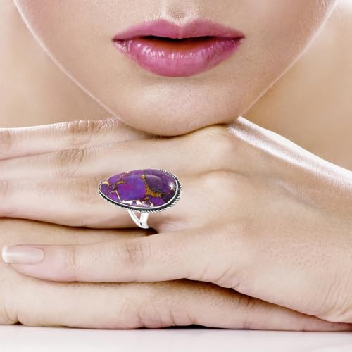 turquoise ring in sterling silver 925