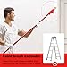 Multi-Angle Paint Brush Extender,Paint Edger Tool for High Ceilings, Extension Pole Attachments Holder with Rotating Head for Paint Rollers, Great for Walls,Corners,Edges(Red,Size:17 * 4 * 4cm)