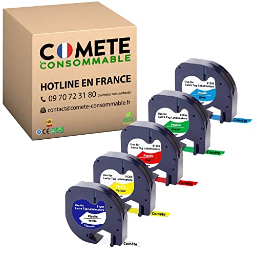 Rubans étiqueteuse DYMO de COMETE qualité supérieure pour un marquage durable 12mm x 4m