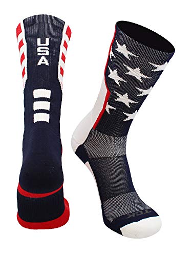 TCK USA American Flag Socks Crew Length USA Strong2