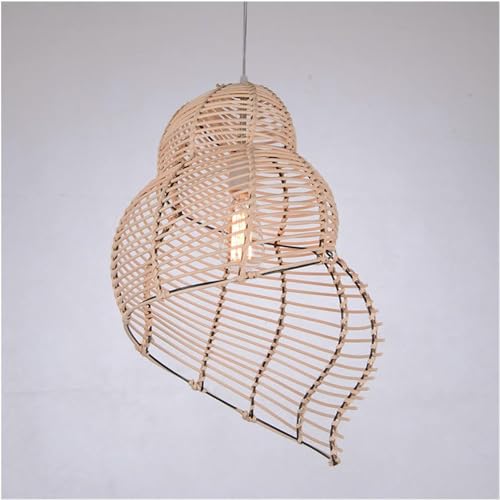 Lustre LED suspension en osier luminaire salon et plafond