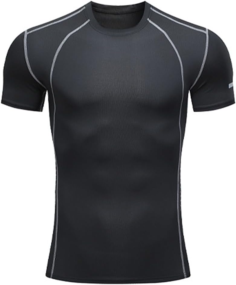 Men's Compression Shirt Quick Dry Athletic Undershirt Moisture Wicking Workout Top Performance Base Layer for Gym Running