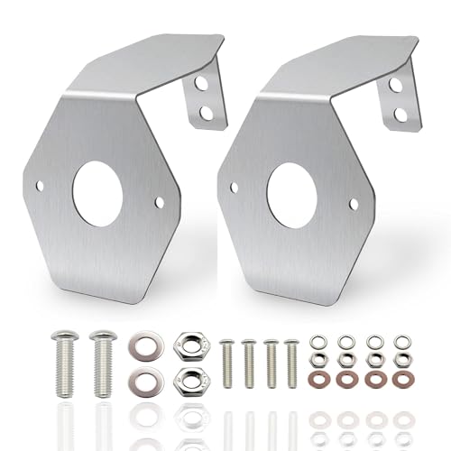 Soportes de luz para señal de giro de espejo en acero inoxidable, 2 unidades miniatura 1