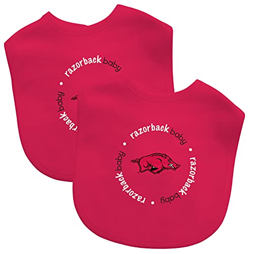 Baby Fanatic Team Color Bibs, University of Arkansas, 2-Count