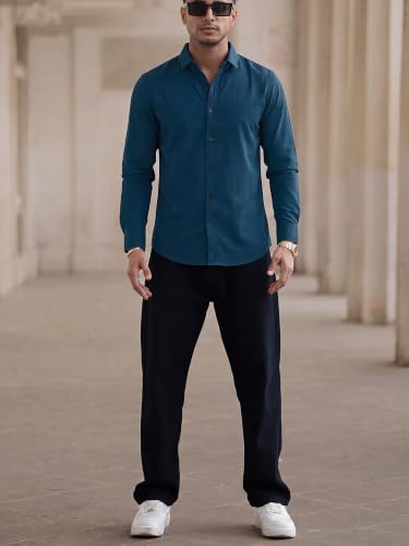 Image of Premium Cotton Shirt for Men | Full Sleeve Regular Fit | Solid Casual Shirt | Office Party