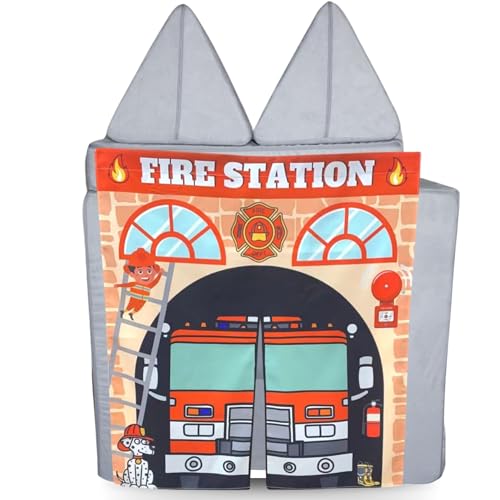 Image of Couch Swag Play Panel for Childrens Foam Sofa Kids Couch (Firehouse)