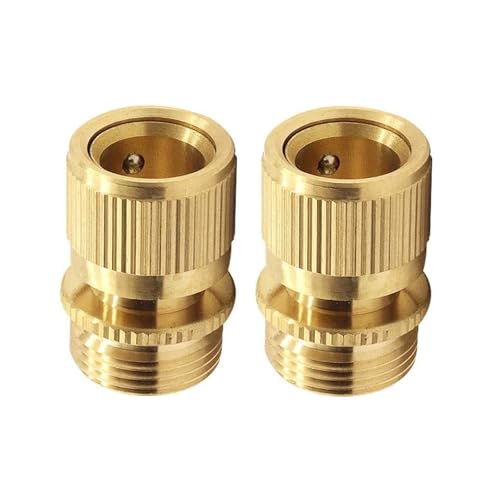 Hydrogarden Lot de 2 raccords Rapides filetés extérieurs 3/4 en Laiton pour arrosage de Jardin