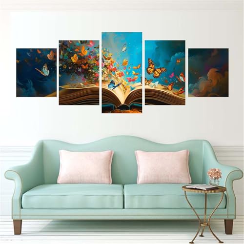 Kit Complet Peinture Diamant 5D Papillon Nuage pour Décoration Murale