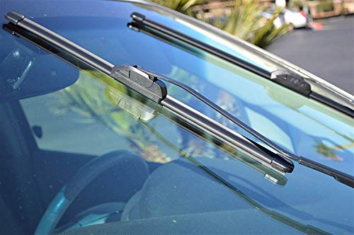 AVA 24''+21'' Silicone Windshield Wipers, All-Weather, Water-Repellent, Quiet and Long-Lasting (Pack of 2)