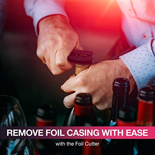 Mueller Electric Wine Opener Set - Rechargeable Batteries And Usb Charging Cable - Electric Corkscrew Opener With Foil Cutter, Wine Pourer, Vacuum Stopper (Batteries Included), Valentines Day Gifts #TOP3