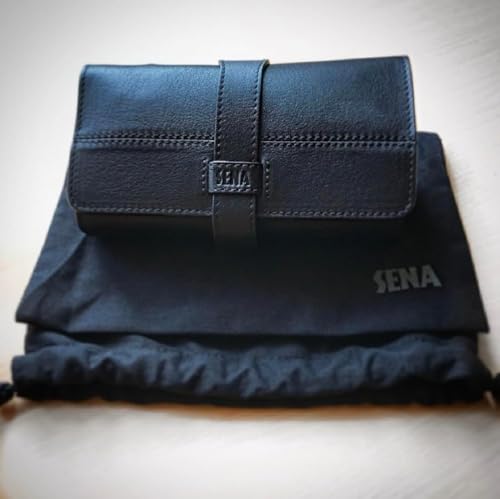 Image of SENA Leather Watch Roll Organizer - 5 Slot Genuine Leather Travel Case for Watches, Watch Bands, Cables and Accessories - Compact, Elegant and Durable