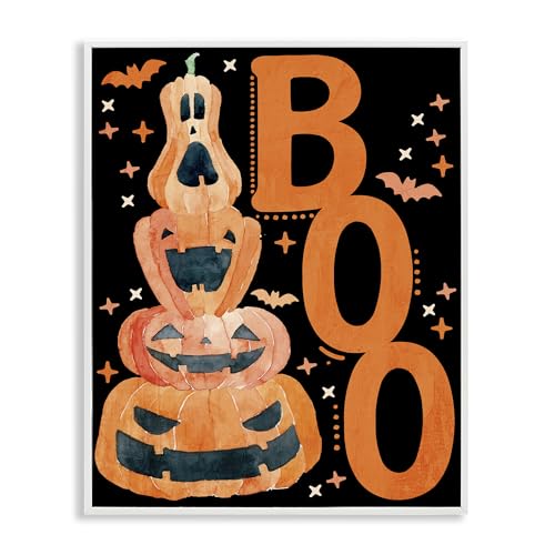 Whimsical Jack O Lantern Halloween, 11 x 14 Inch Framed Giclée Print
