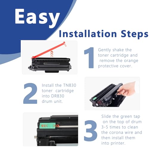 Image of DR830 Drum Unit 2 Pack Compatible Replacement for Brother DR830xl DR-830 tn830 Drum use for DCP-L2640DW HL-L2460DW HL-L2405W HL-L2480DW MFC-L2820DW MFC-L2807DW HL-L2400D HL-L2865DW MFC-L2900DW Printer