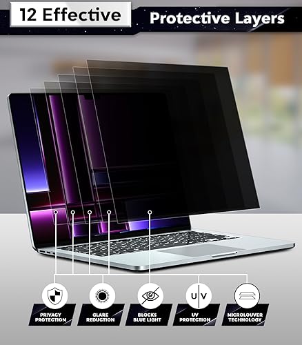 Protector de privacidad para MacBook Pro 16 que reduce reflejos y bloquea miradas 7