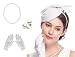 Cizoe Fascinators Hat for Women Flower Cocktail Tea Party Derby Kentucky Wedding Headwear Top Hat